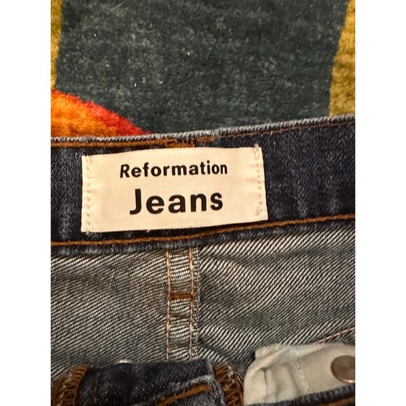 Reformation Cynthia High Relaxed Straight Leg Jeans Size 0 - Picture 8 of 11